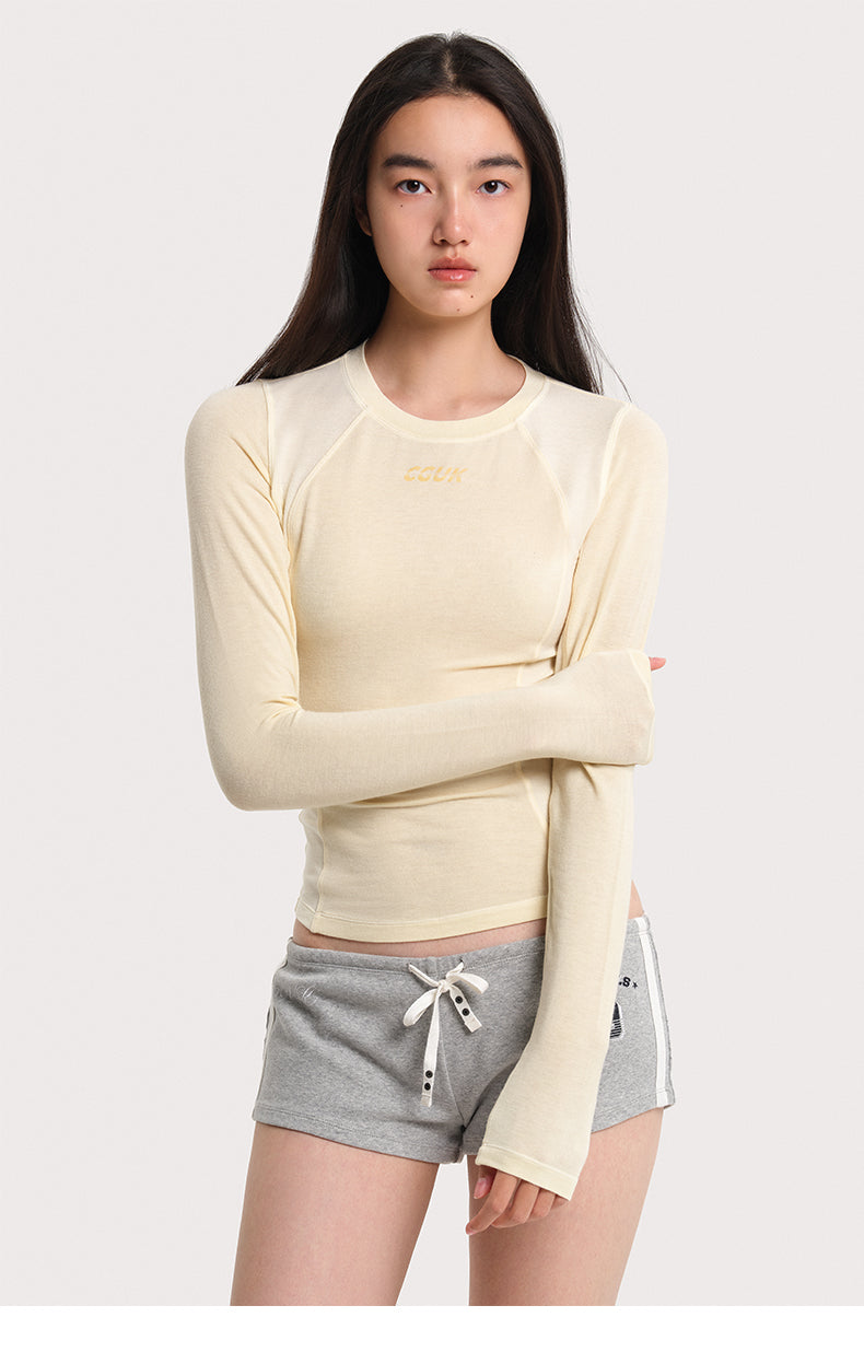 SLIM-FIT COLORBLOCKED VERSATILE TOP & CASUAL SPORTS SHORTS