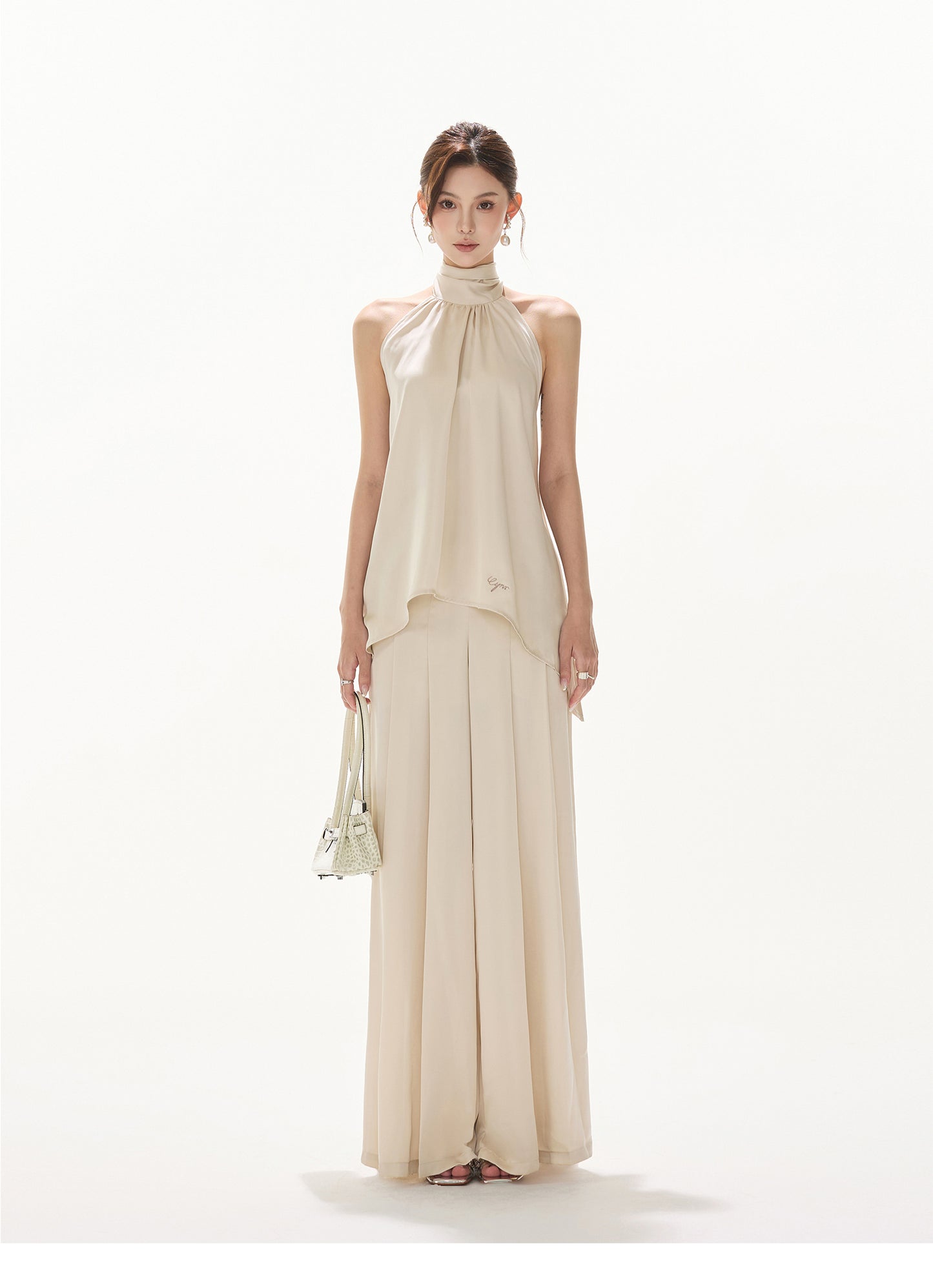 OLD MONEY STYLE ELEGANT SATIN SET UP