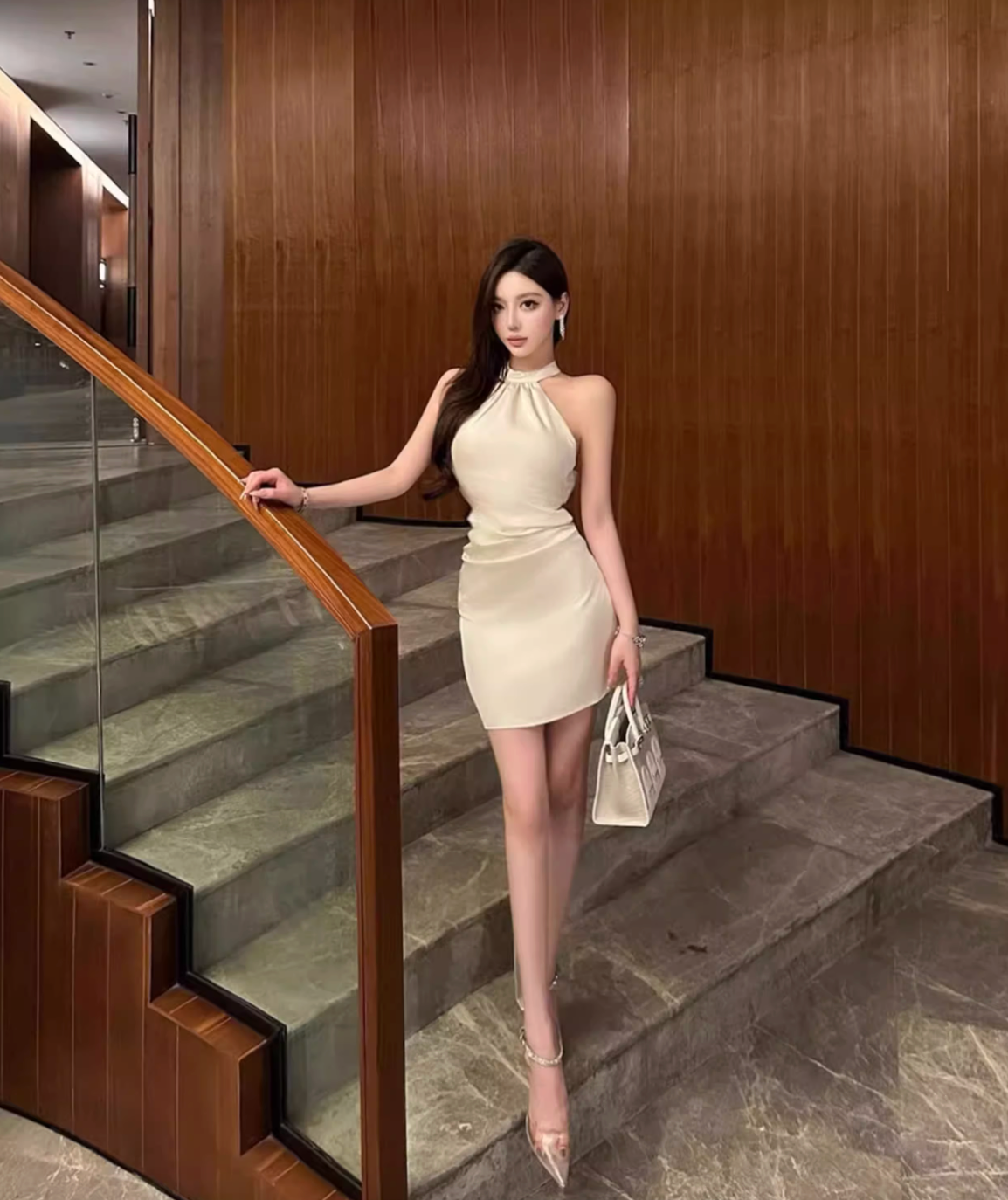 SEXY BACKLESS WAIST-HUGGING HIP DRESS