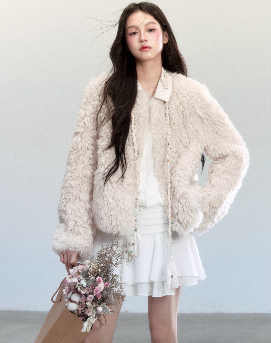 LIGHT ECO-FRIENDLY FUR COAT