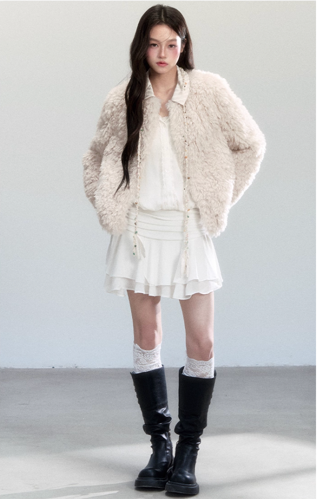 LIGHT ECO-FRIENDLY FUR COAT