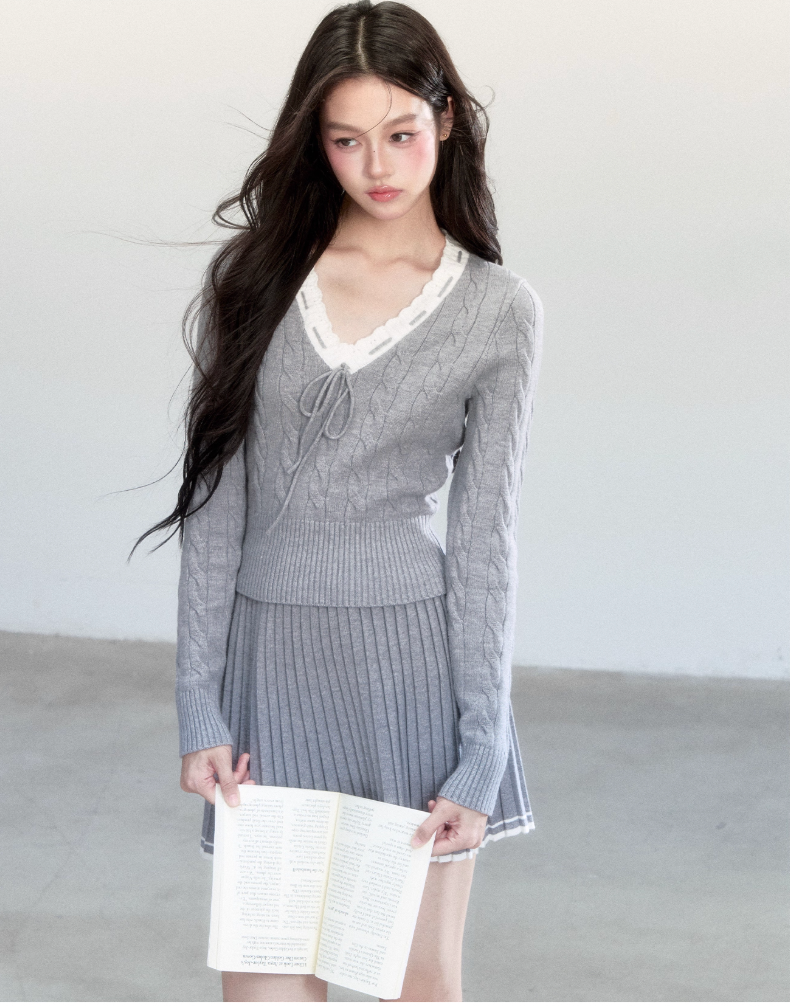 CLASSIC WAIST SWEATER DRESS SET
