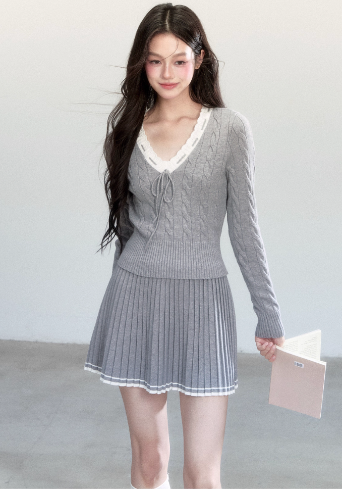 CLASSIC WAIST SWEATER DRESS SET