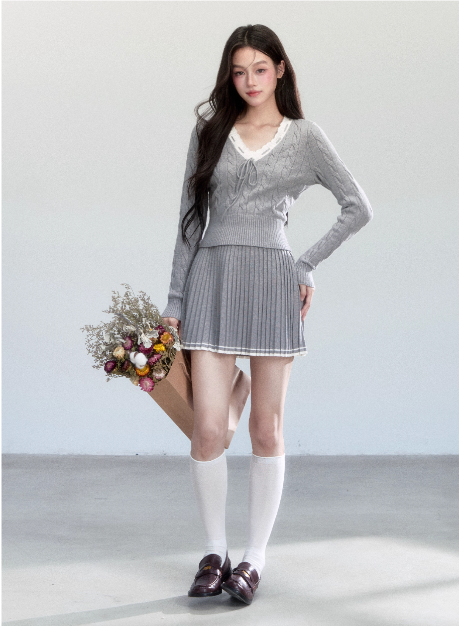 CLASSIC WAIST SWEATER DRESS SET