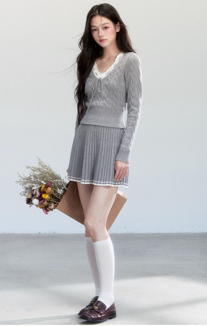 CLASSIC WAIST SWEATER DRESS SET