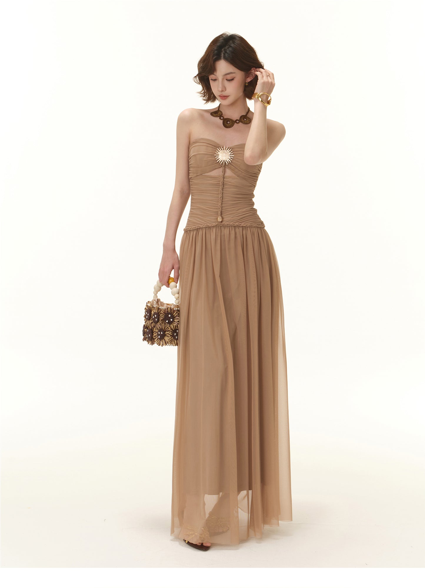 GREEK GODDESS TUBE TOP DRESS