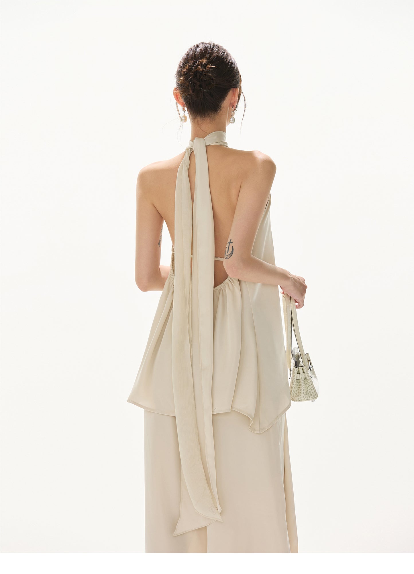 OLD MONEY STYLE ELEGANT SATIN SET UP