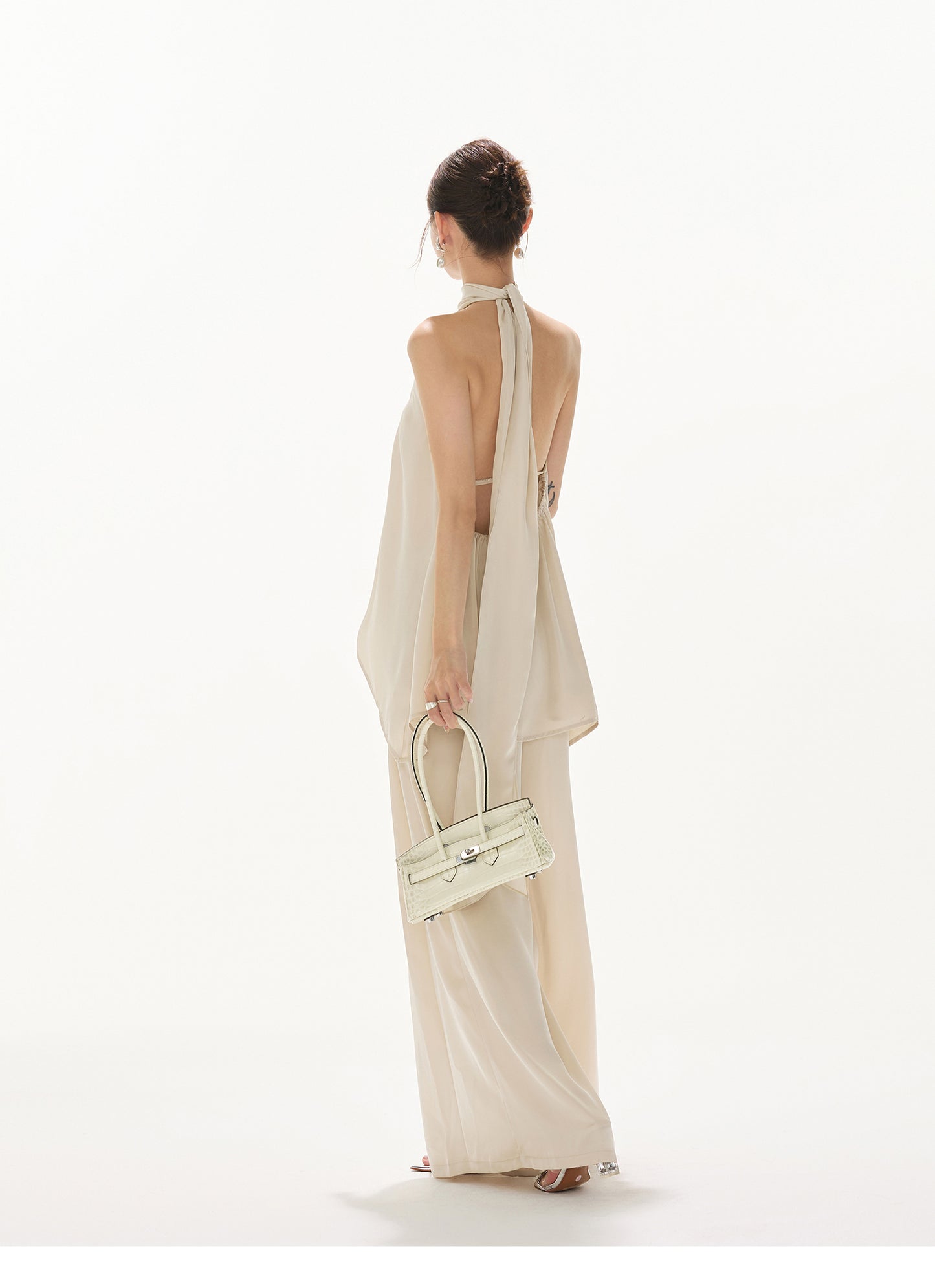 OLD MONEY STYLE ELEGANT SATIN SET UP