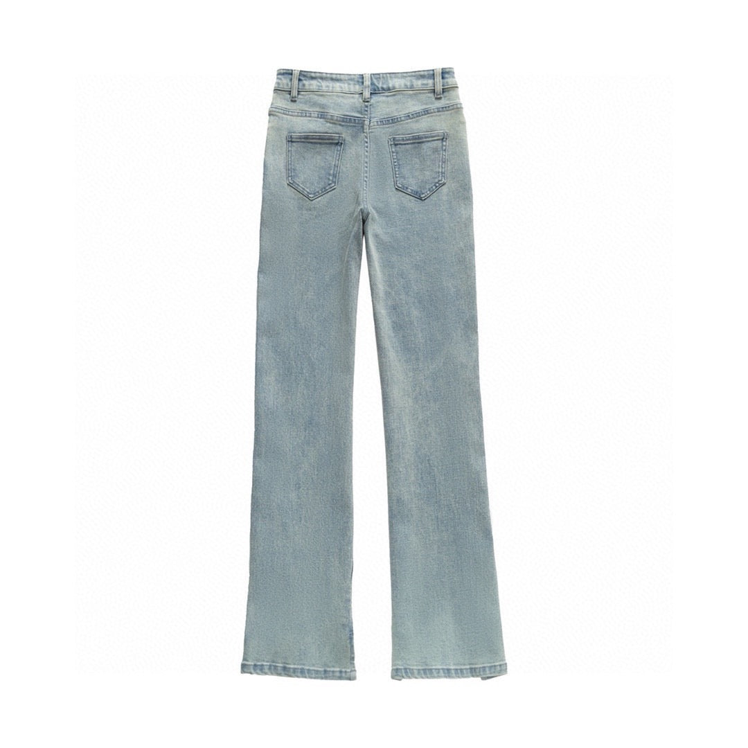SPLIT BOOT CUT DENIM ( 3 COLORS )