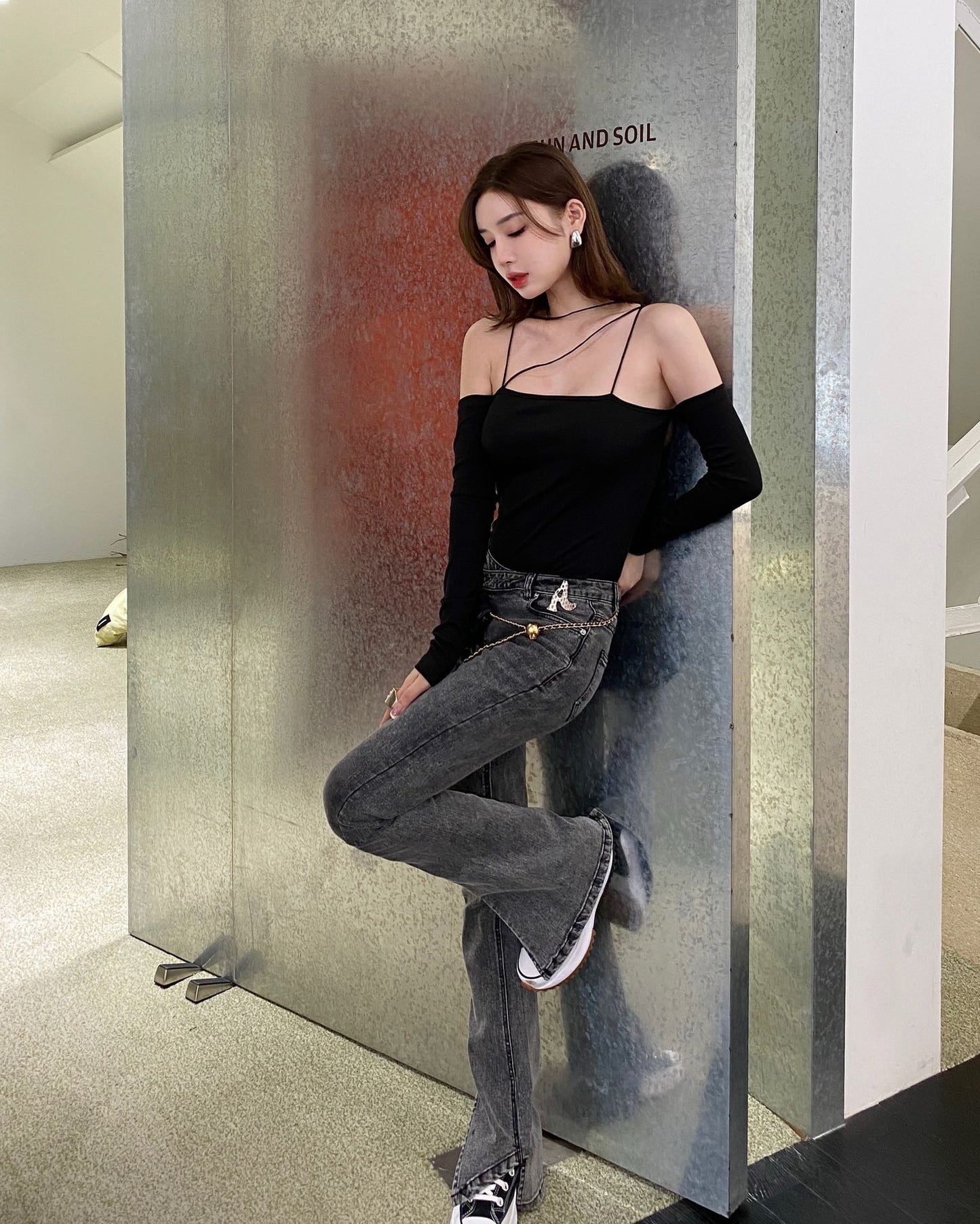 SPLIT BOOT CUT DENIM ( 3 COLORS )