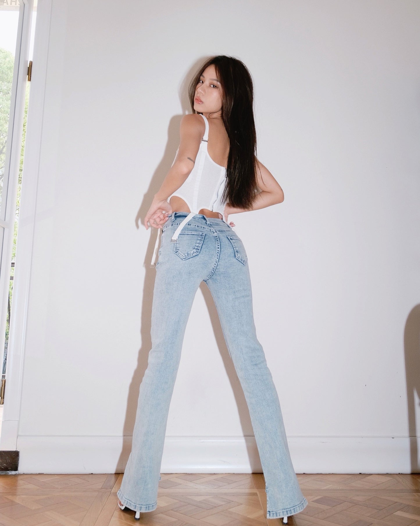 SPLIT BOOT CUT DENIM ( 3 COLORS )