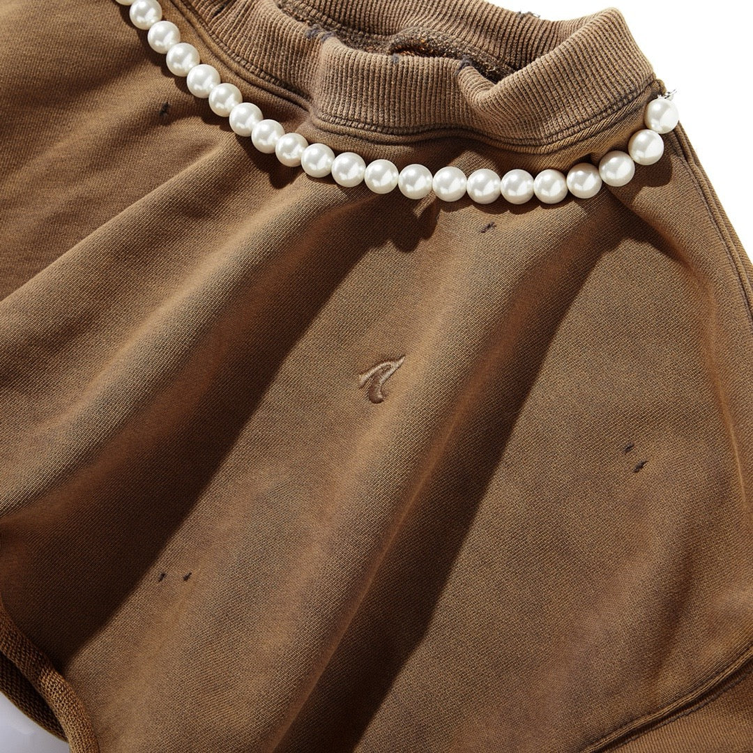 PEARL CROPPED SWEAT SET UP