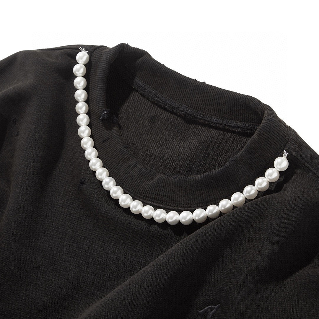 PEARL CROPPED SWEAT SET UP