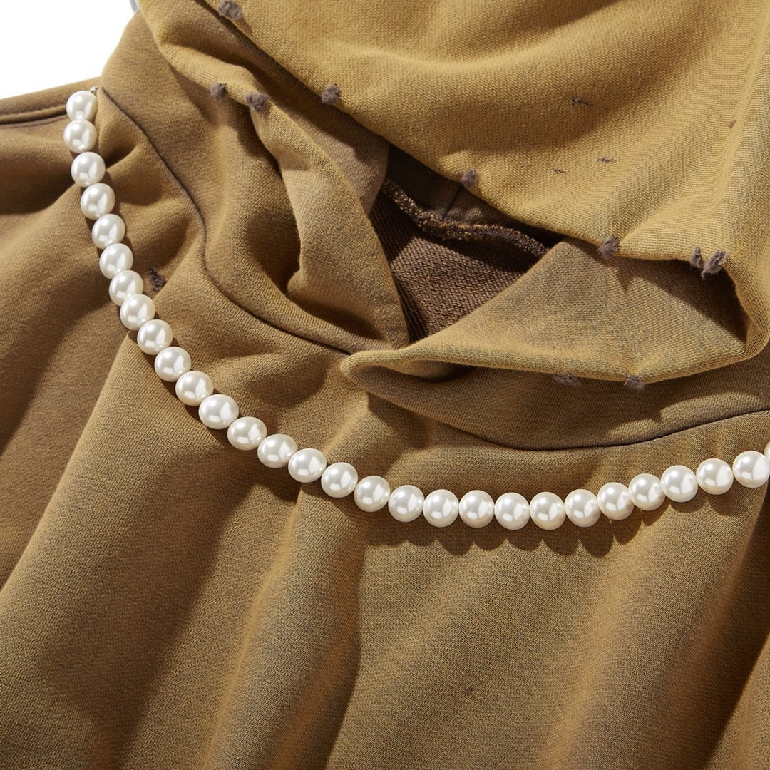 PEARL NECKLACE SWEAT SET UP
