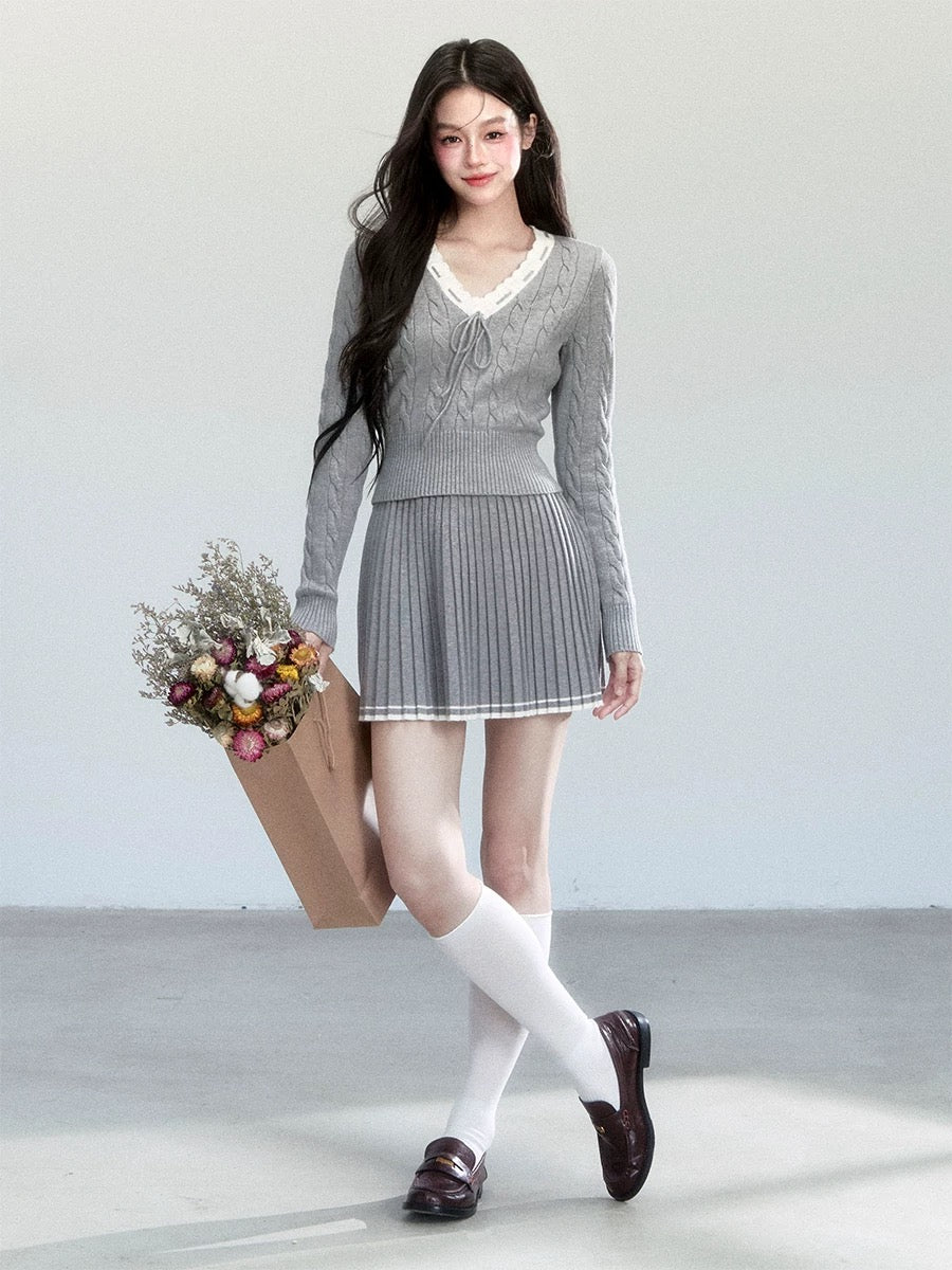CLASSIC WAIST SWEATER DRESS SET