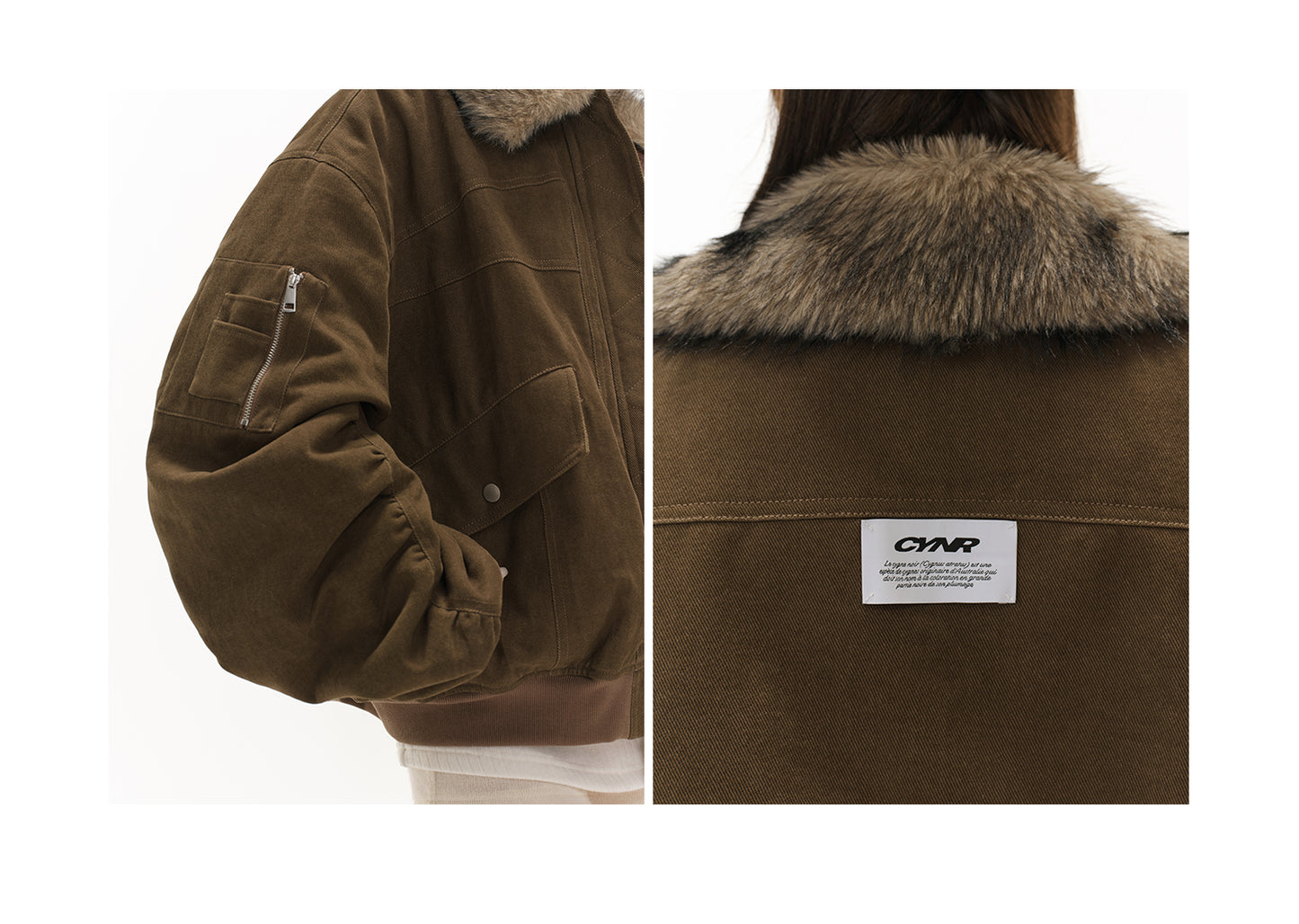 FUR COLLAR AMERICAN CASUAL JACKET