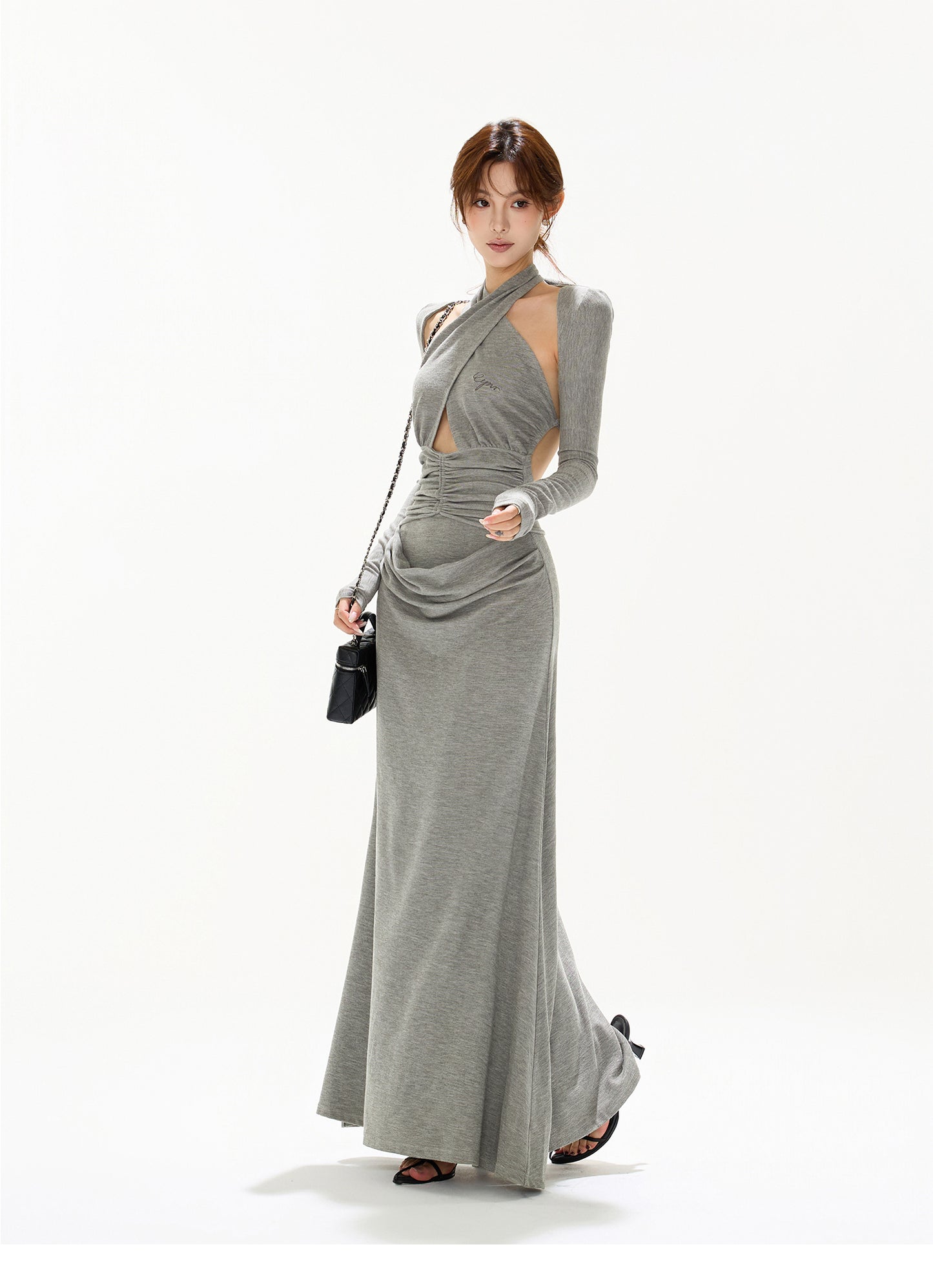 OLD MONEY AESTHETIC WAIST HOLLOW ONE-PIECE