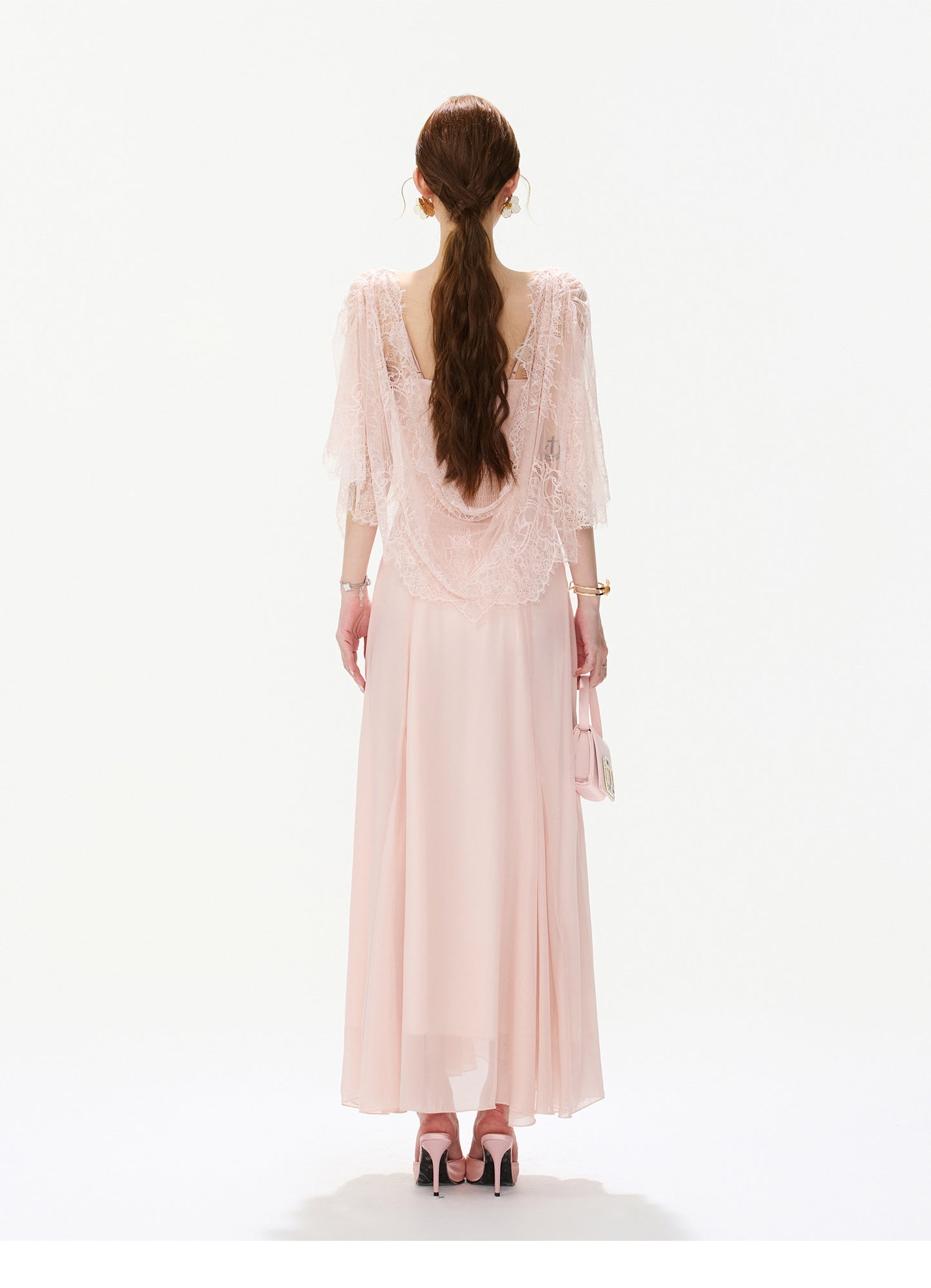 BLUSH FLORAL LACE DRESS