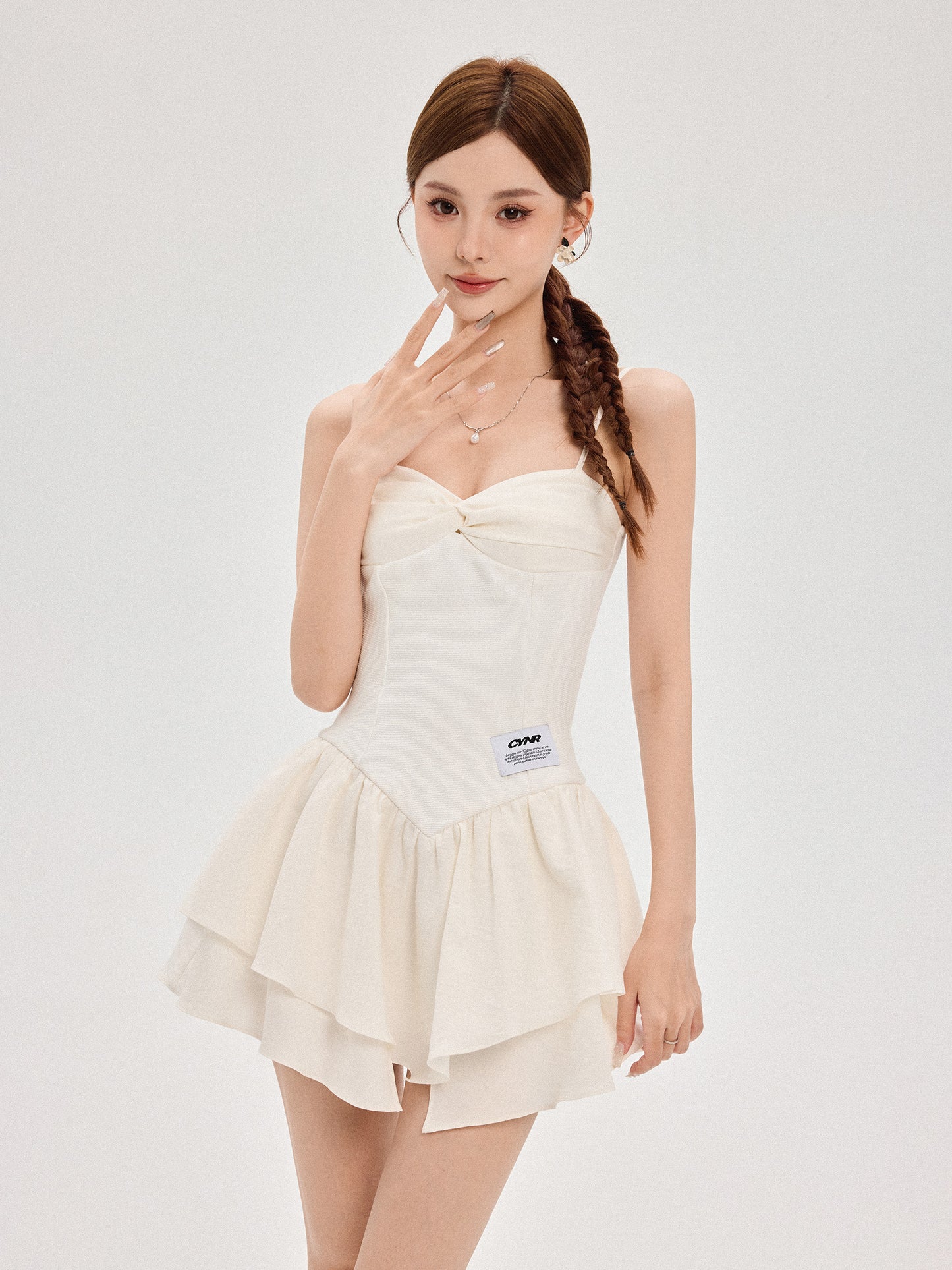ORIGINAL FABRIC BINDING TIERED SKIRT