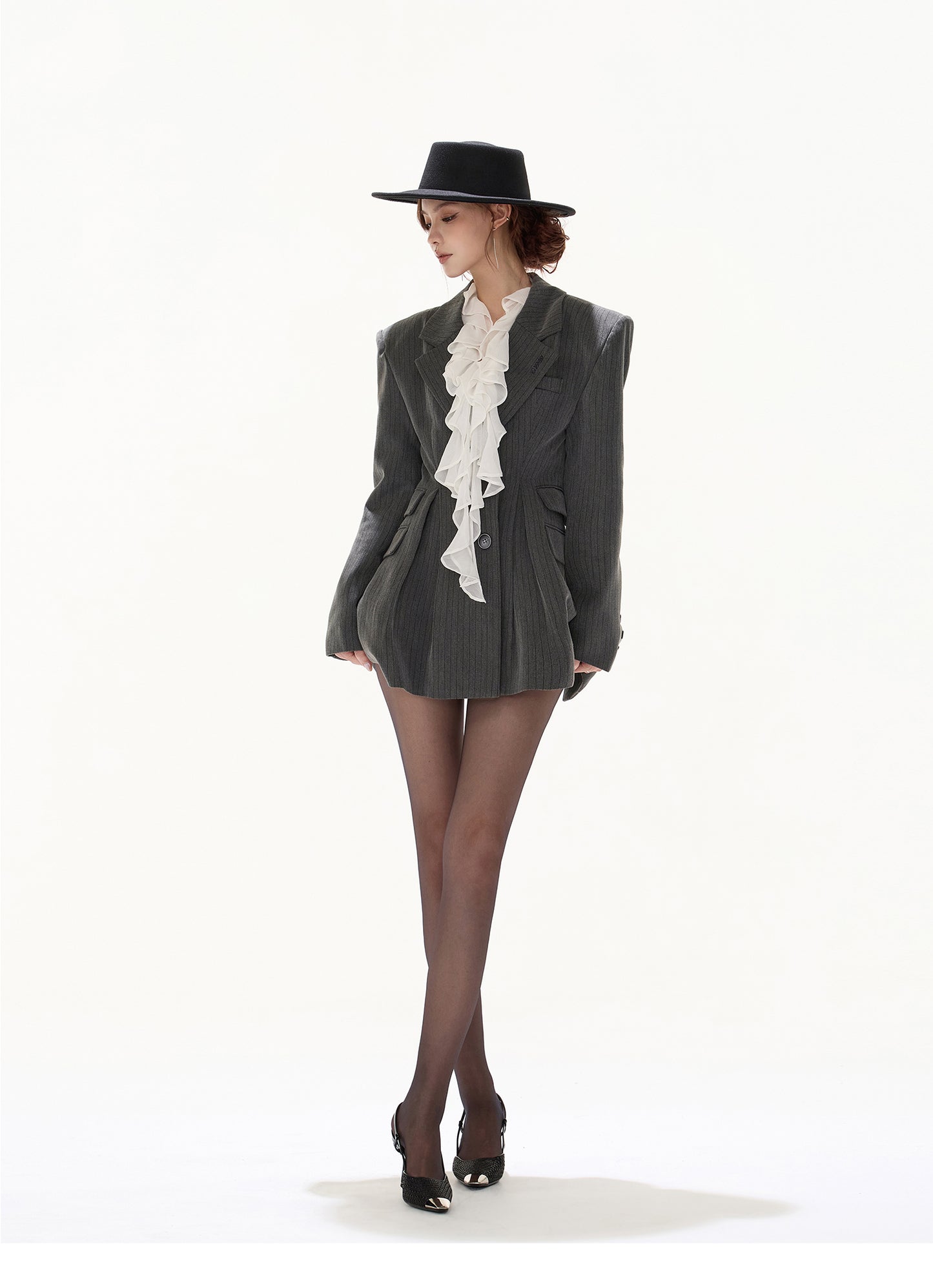 OLD MONEY AESTHETIC X-SHAPED DOUBLE-BREASTED SUIT