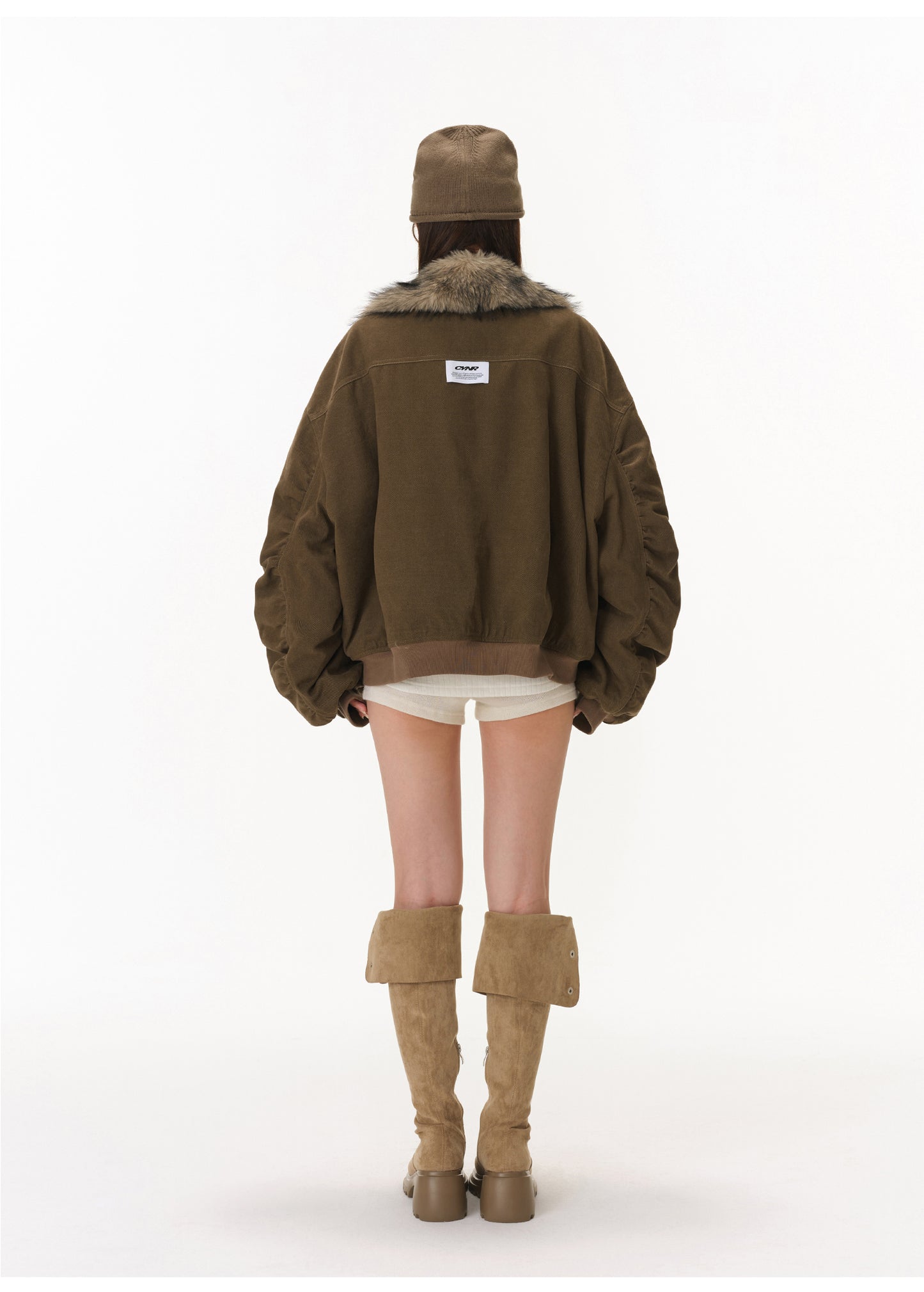 FUR COLLAR AMERICAN CASUAL JACKET
