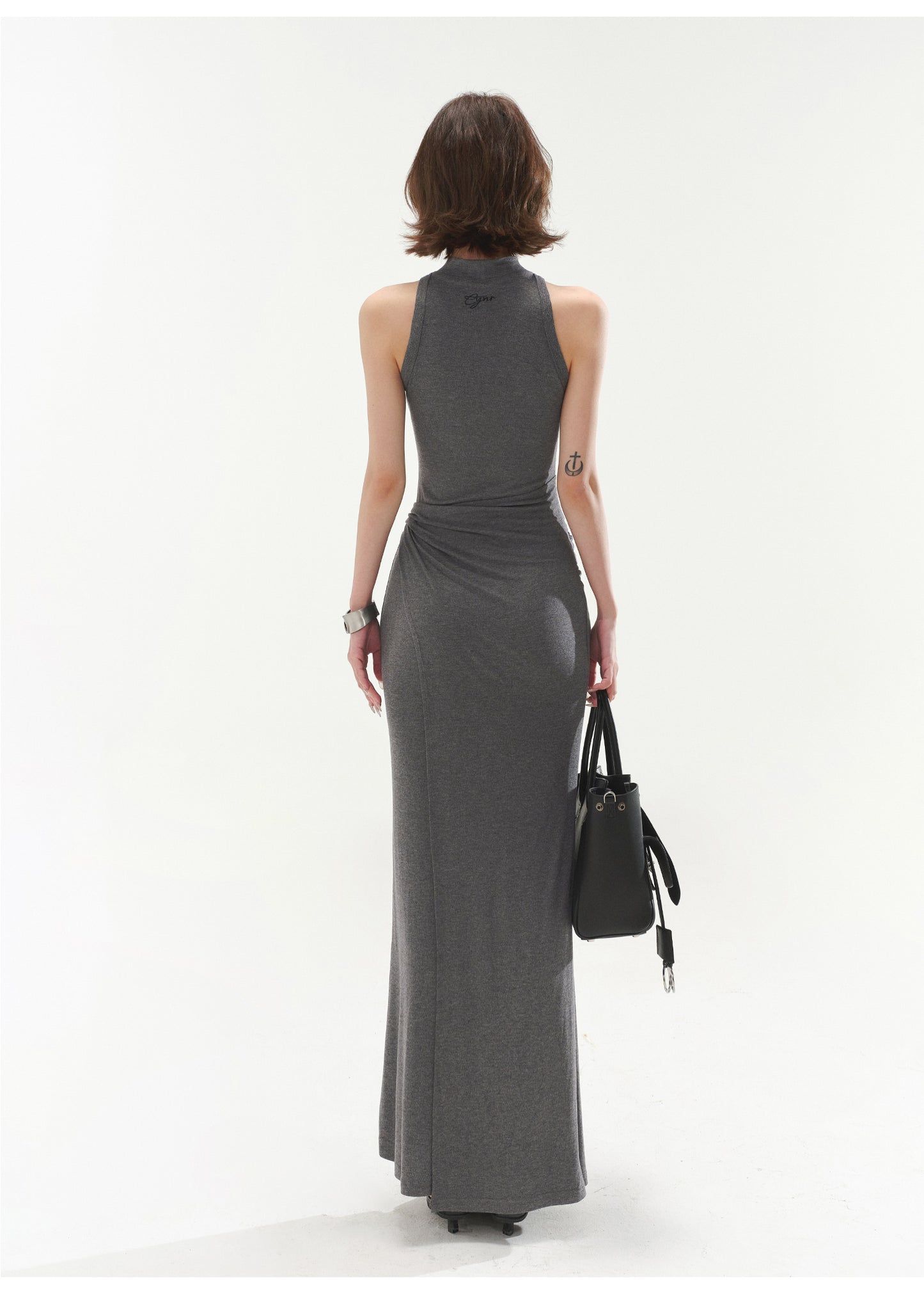 HIGH-GRADE GREY MODAL SLIM DRESS