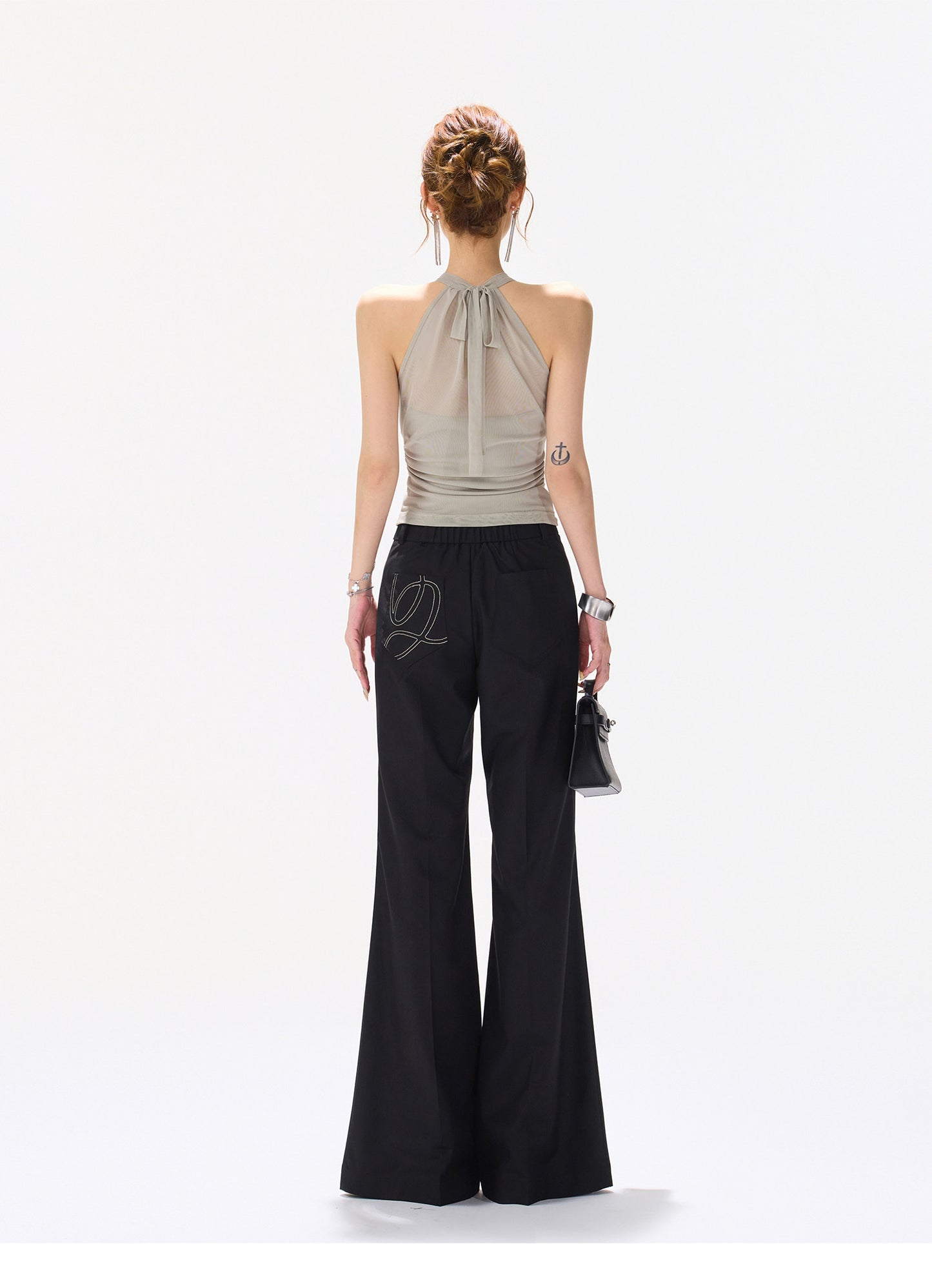 NOIR FLARE TROUSERS