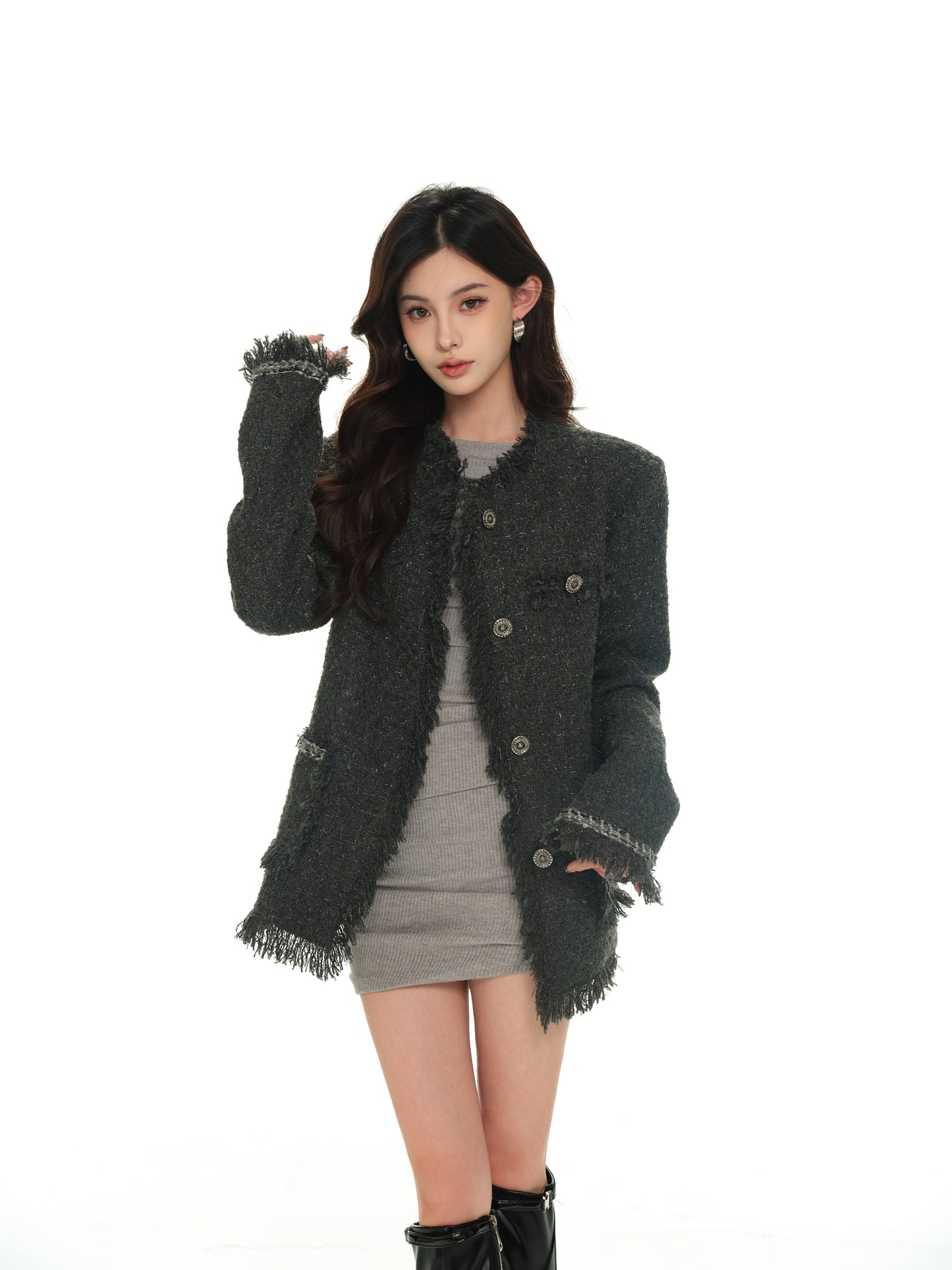 CELEBRITY STYLE TWEED JACKET