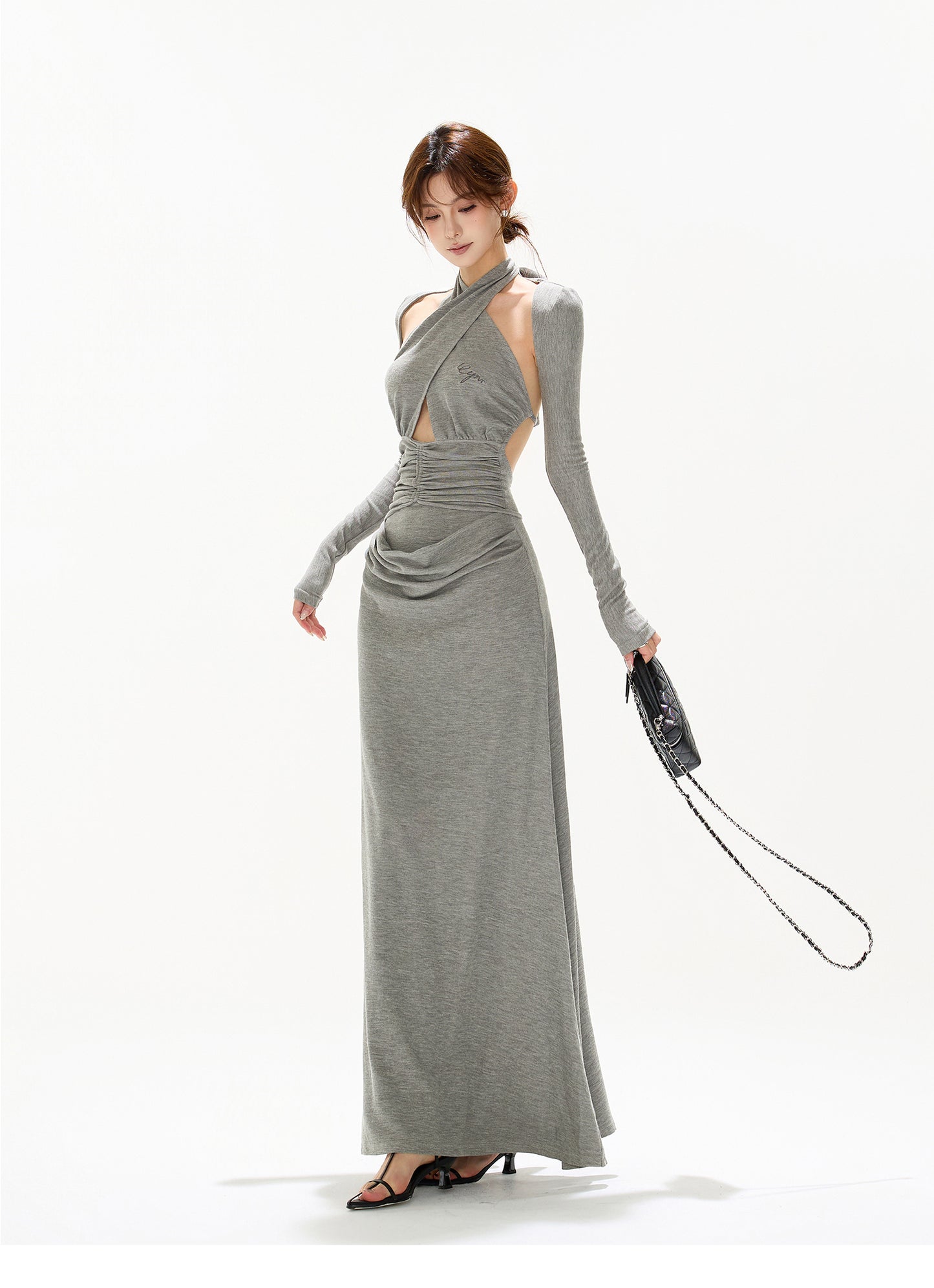 OLD MONEY AESTHETIC WAIST HOLLOW ONE-PIECE