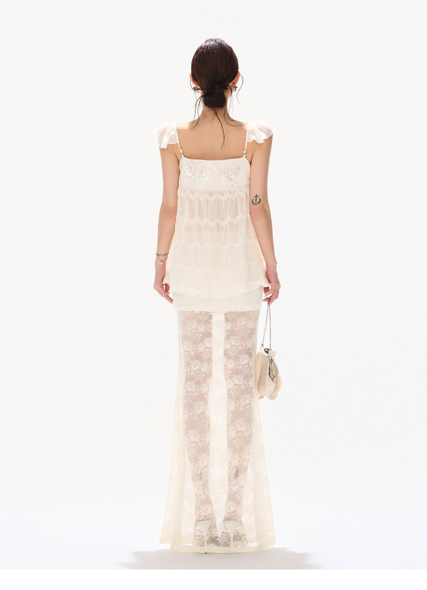 SEQUIN MESH SKIRT SET