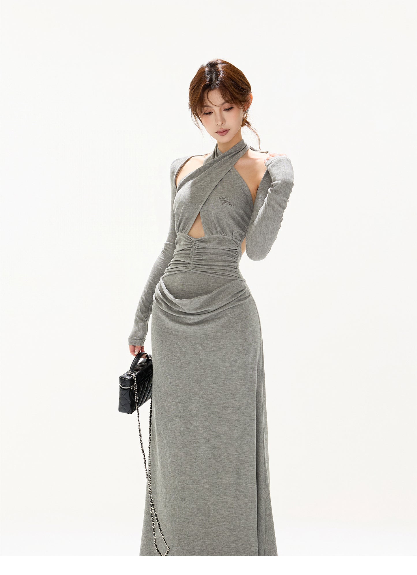 OLD MONEY AESTHETIC WAIST HOLLOW ONE-PIECE