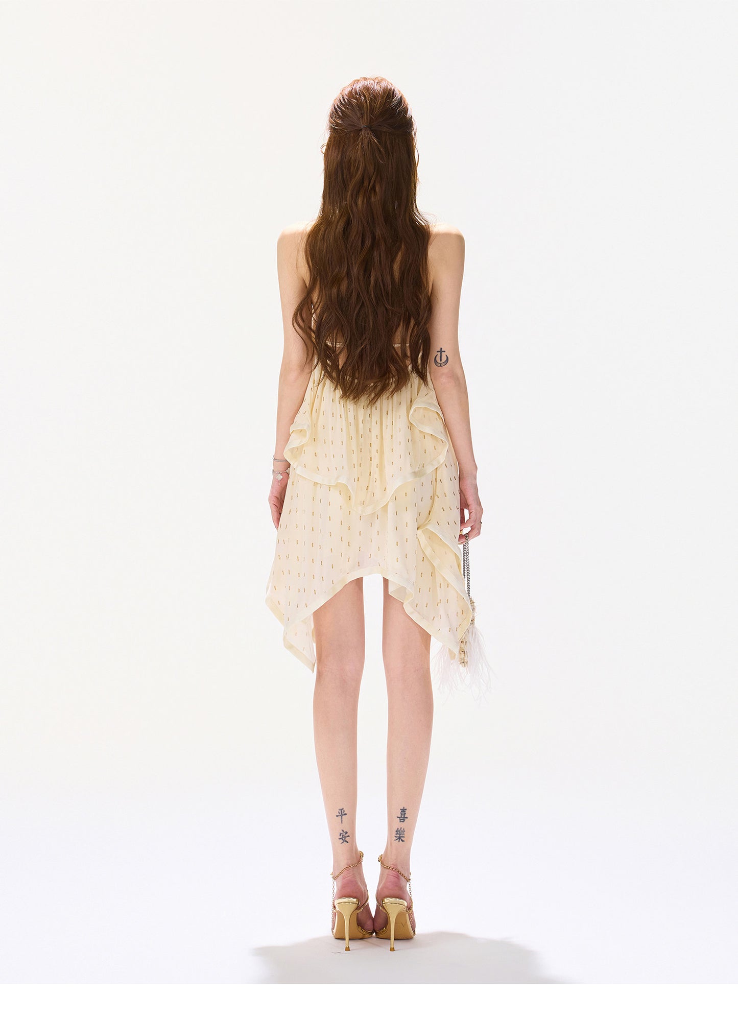 GOLDEN RIBBON MUSE DRESS