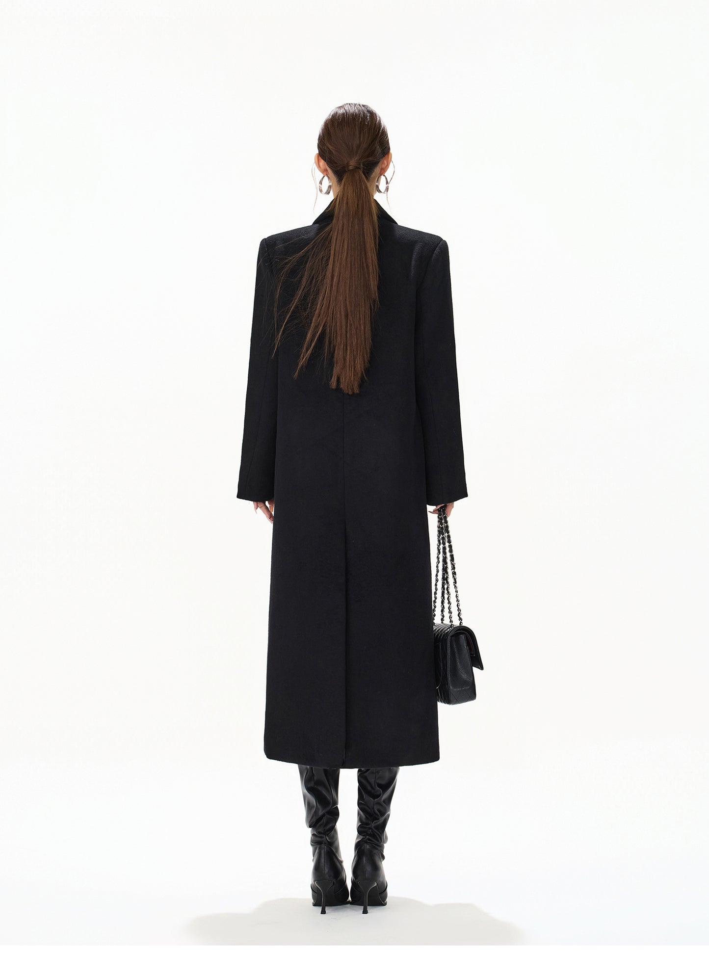 RHINESTONE WOOL OVERSIZED COAT