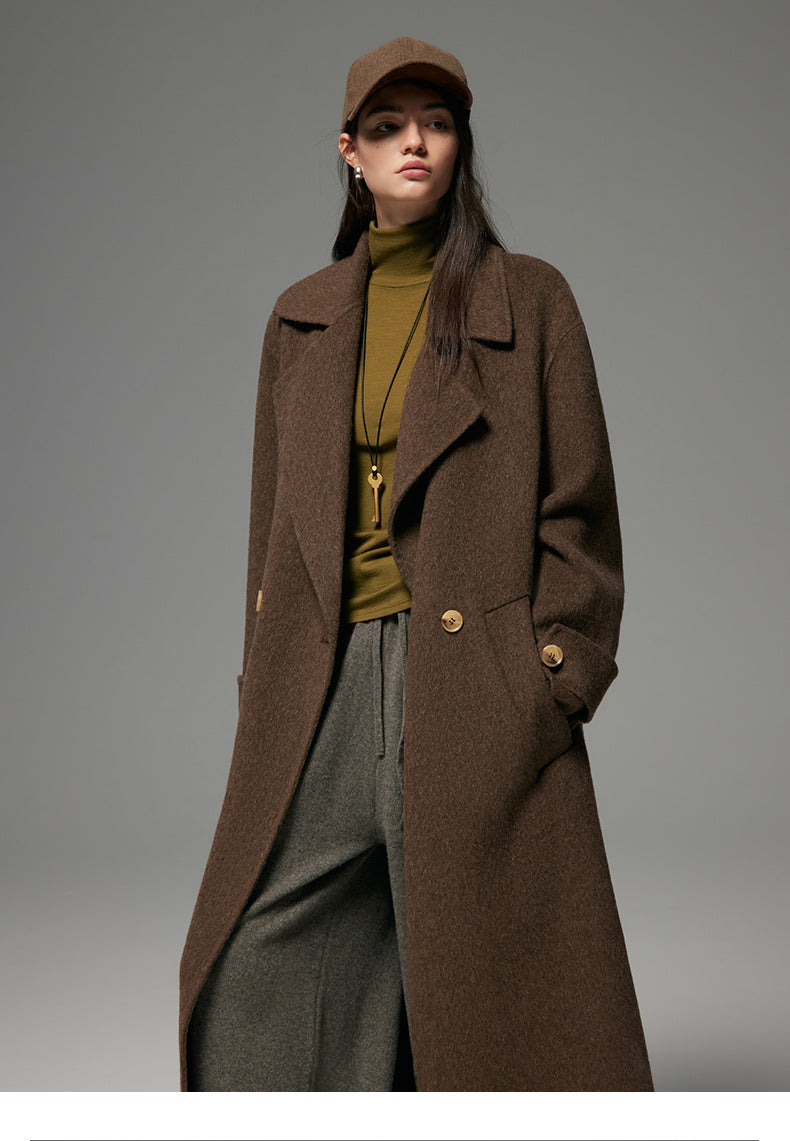 COUTURE MAXI LAPEL WOOL COAT