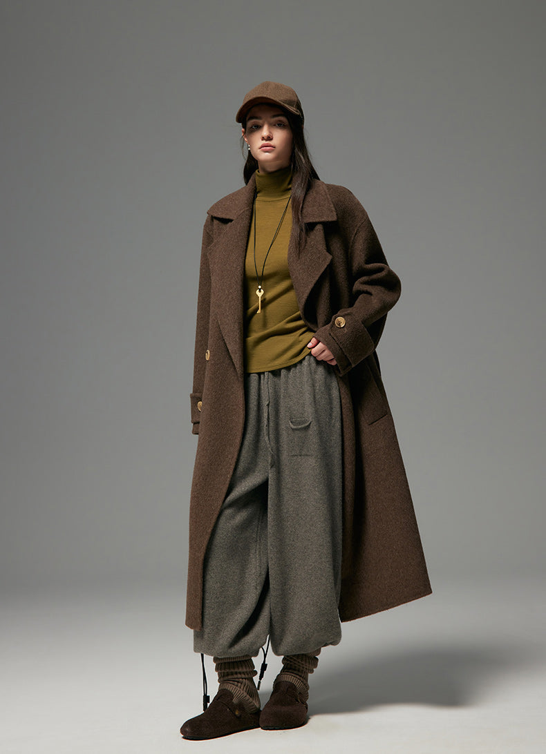 COUTURE MAXI LAPEL WOOL COAT