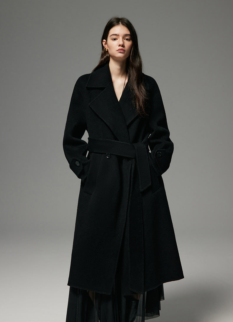 COUTURE MAXI LAPEL WOOL COAT