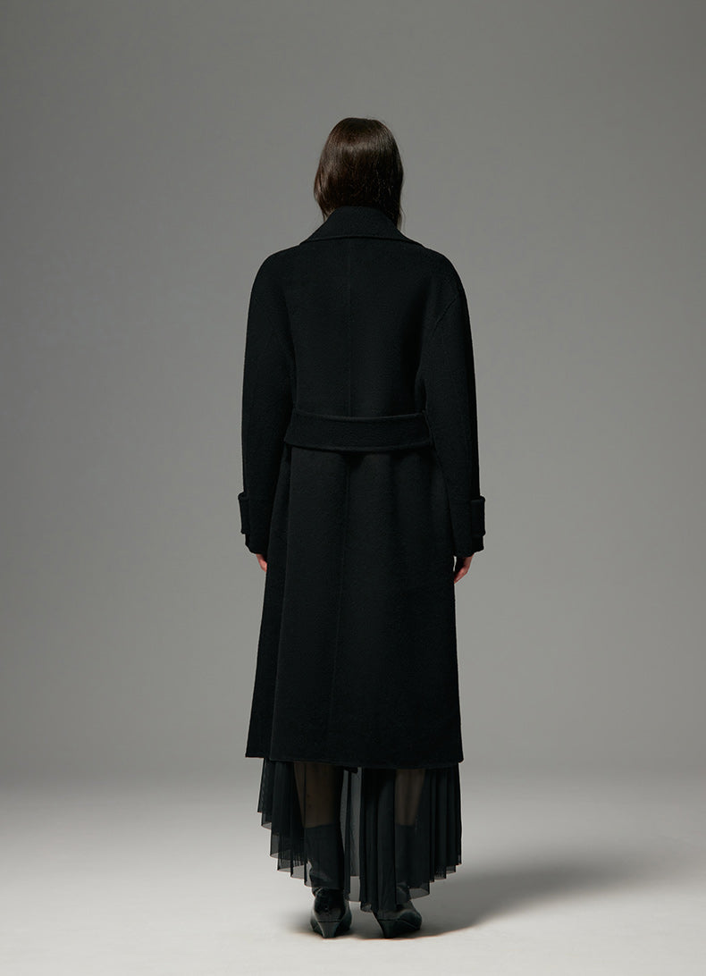 COUTURE MAXI LAPEL WOOL COAT