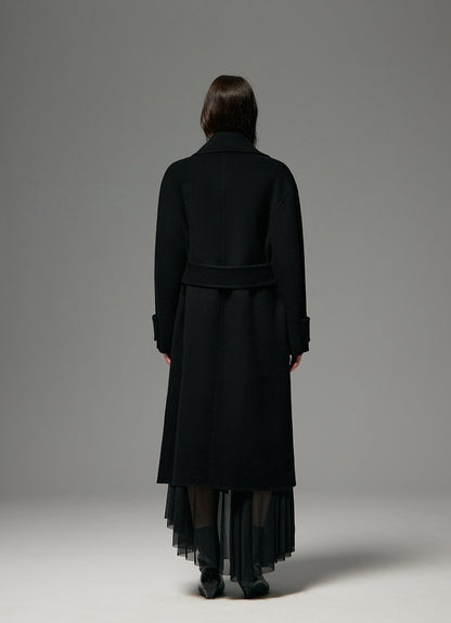 COUTURE MAXI LAPEL WOOL COAT