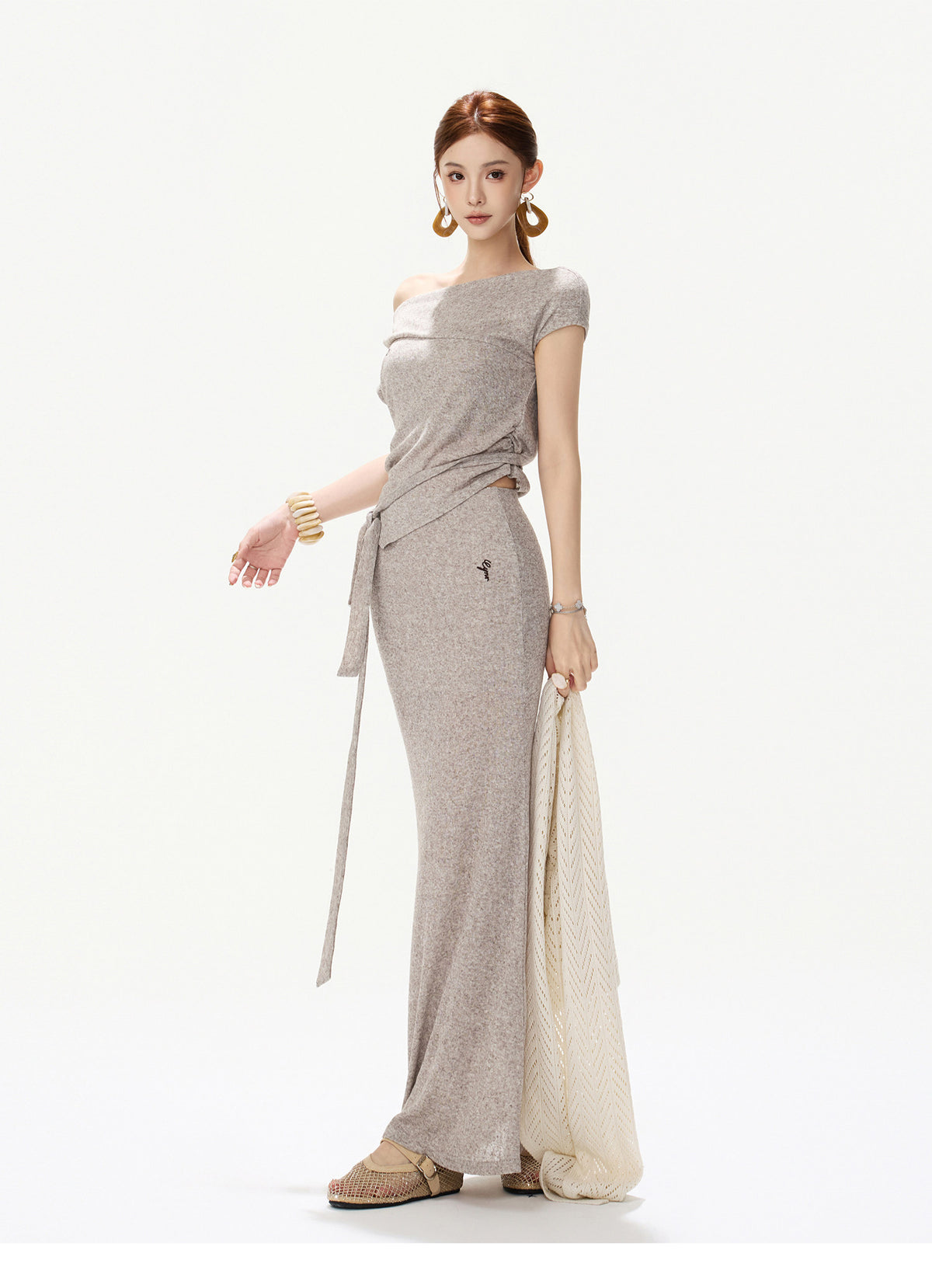 MIST SAGE DRAPED KNIT SET