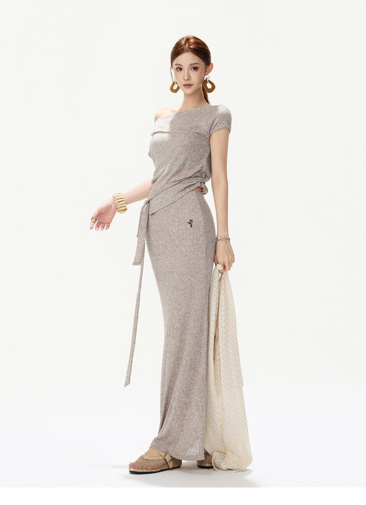 MIST SAGE DRAPED KNIT SET