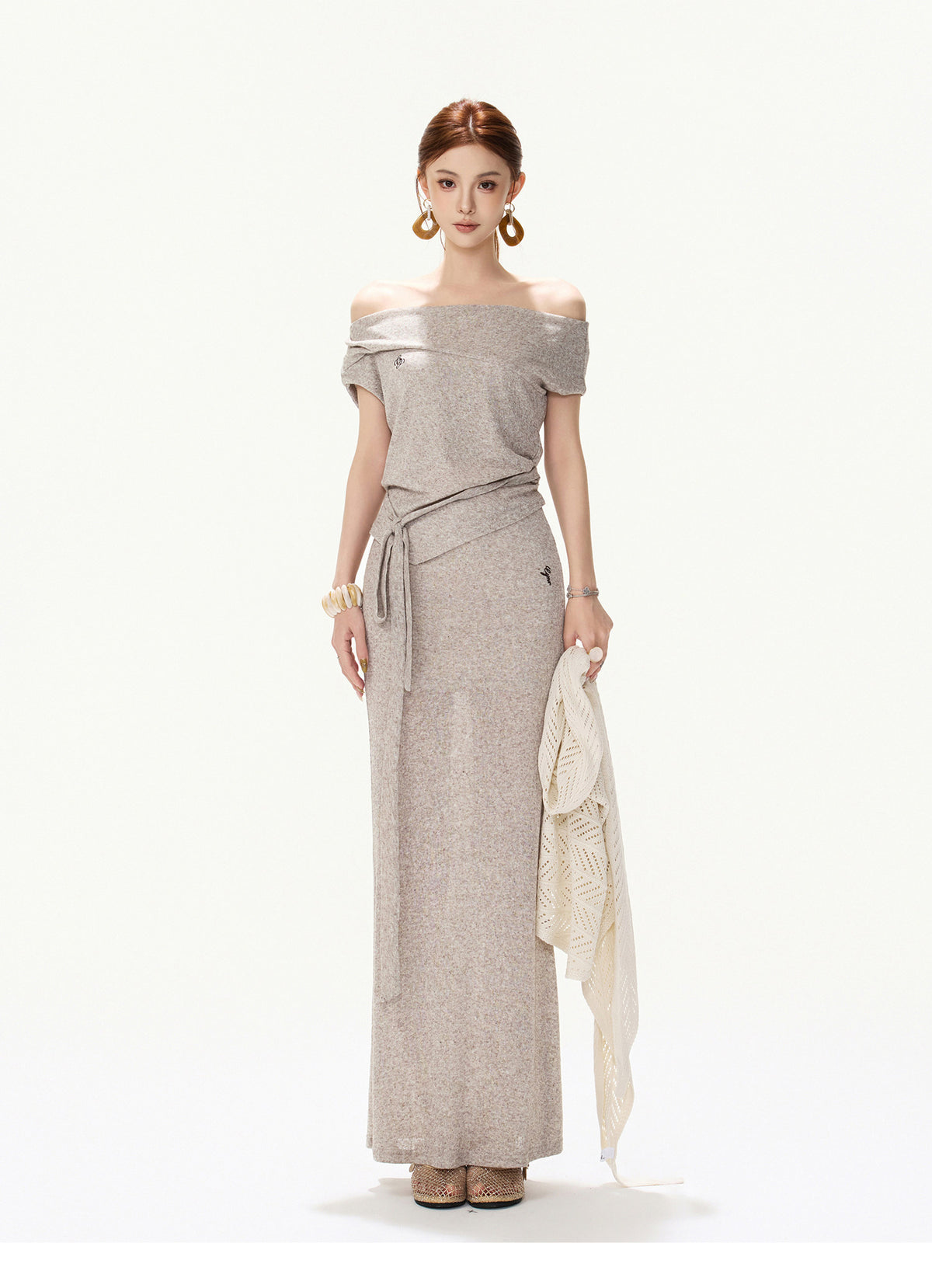 MIST SAGE DRAPED KNIT SET