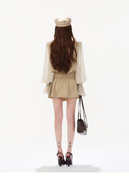 FRENCH BOW TRENCH MINI DRESS