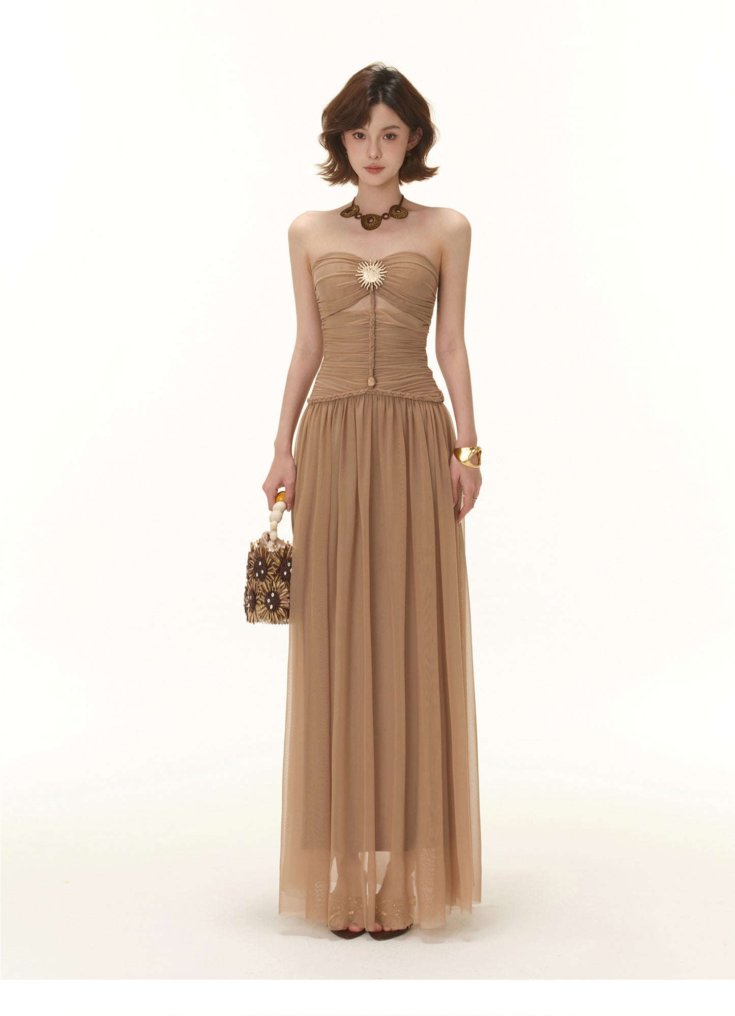 GREEK GODDESS TUBE TOP DRESS