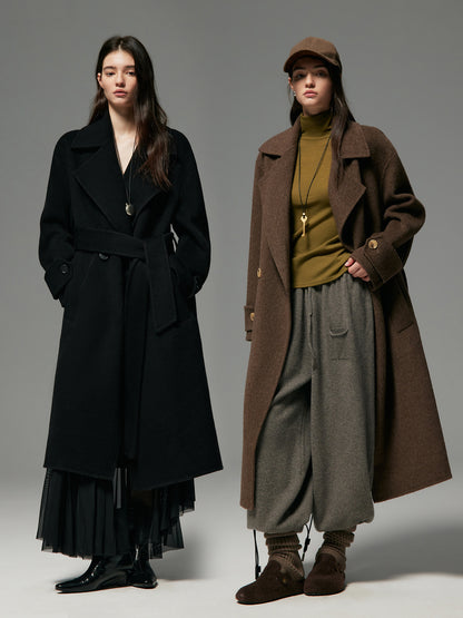 COUTURE MAXI LAPEL WOOL COAT