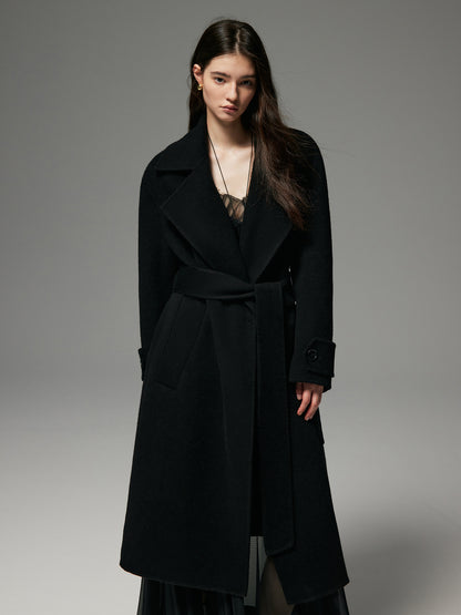 COUTURE MAXI LAPEL WOOL COAT