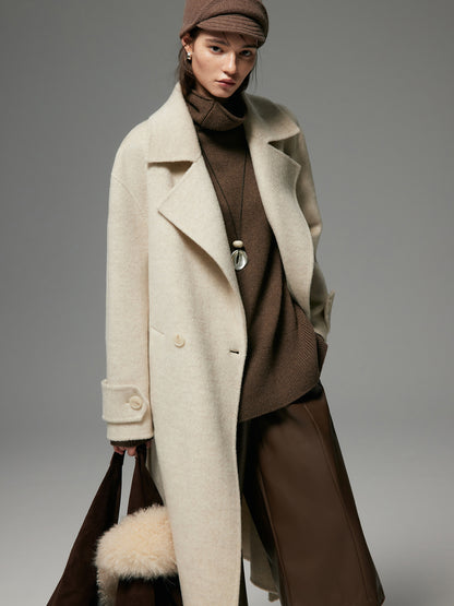 COUTURE MAXI LAPEL WOOL COAT