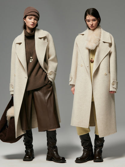 COUTURE MAXI LAPEL WOOL COAT