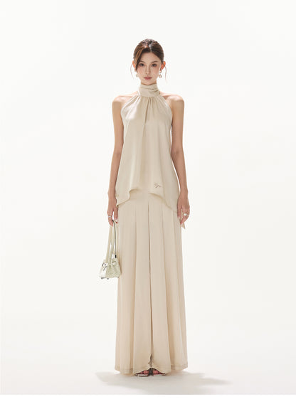 OLD MONEY STYLE ELEGANT SATIN SET UP