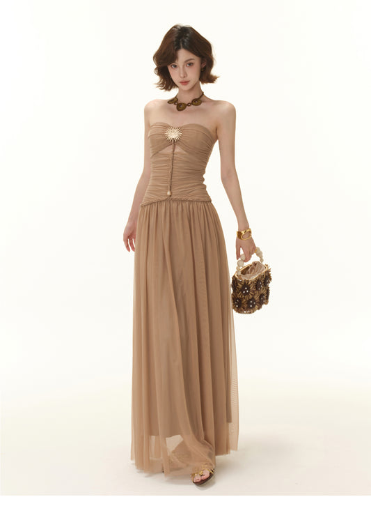 GREEK GODDESS TUBE TOP DRESS