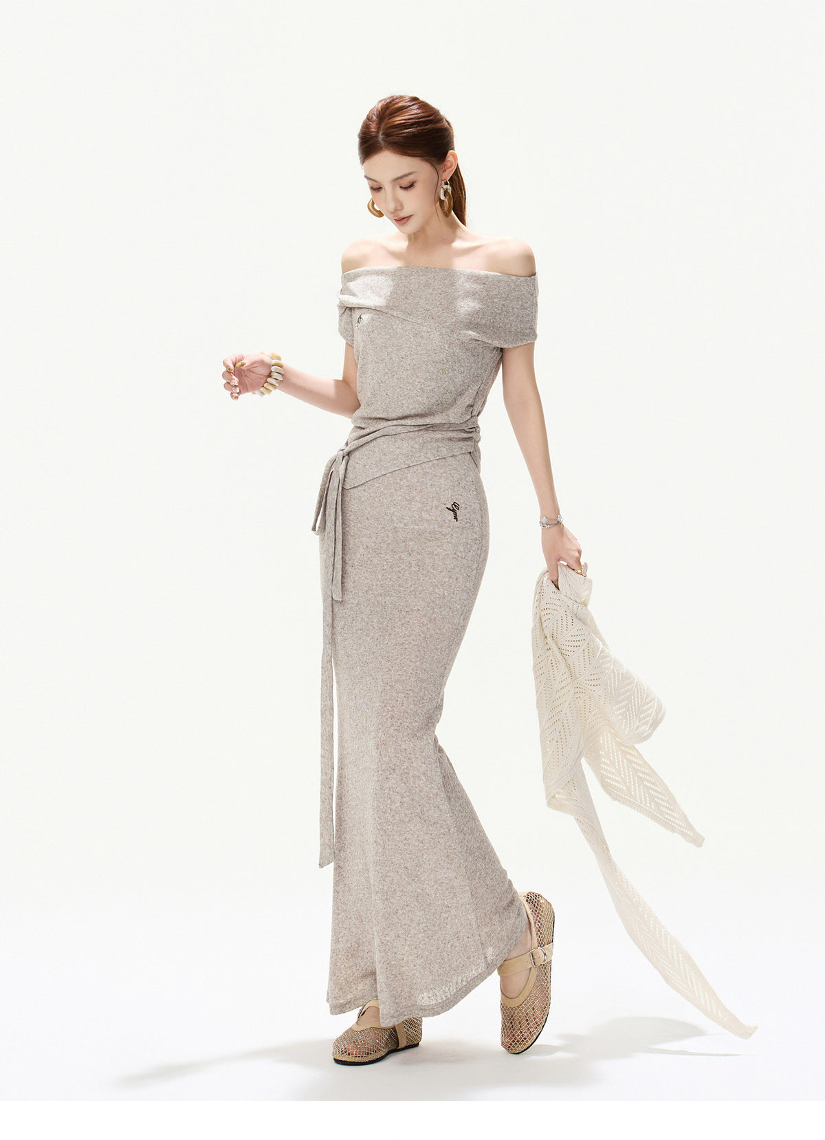 MIST SAGE DRAPED KNIT SET